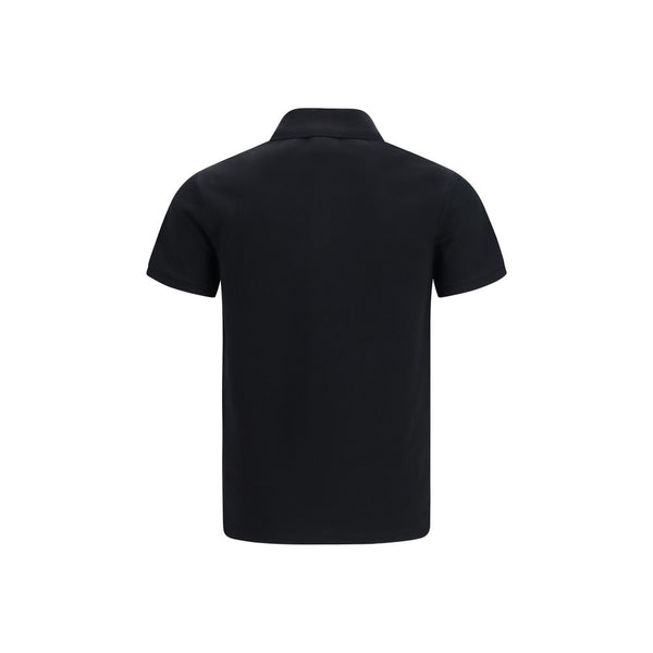 Balmain Black Cotton Polo Shirt