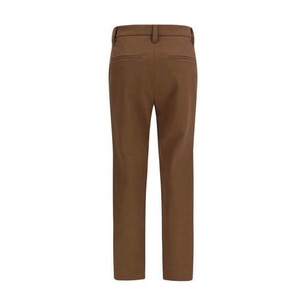 Brunello Cucinelli Brown Elastane Casual Pants