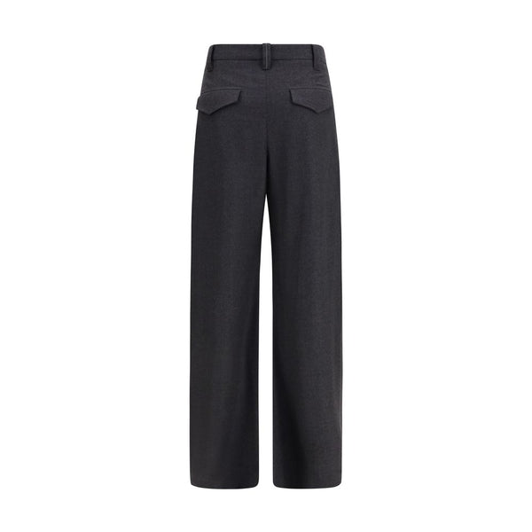 Brunello Cucinelli Gray Wool Oves Aries Dress Pants