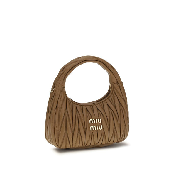 Miu Miu Beige Lamb Ovis Aries Shoulder Bag