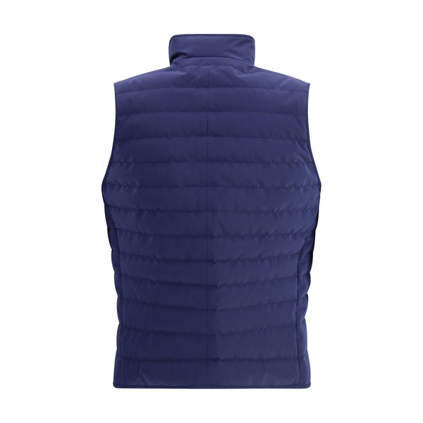 Brunello Cucinelli Blue Polyester Sleeveless Jacket