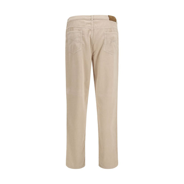Brunello Cucinelli Beige Cotton Casual Pants