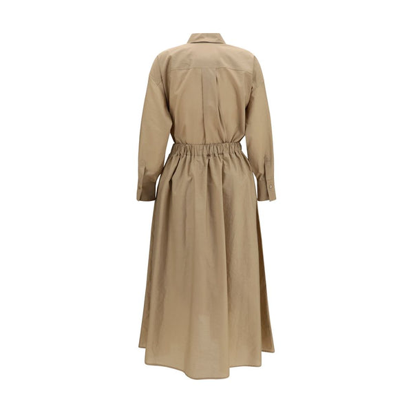Brunello Cucinelli Beige Cotton Casual Dress