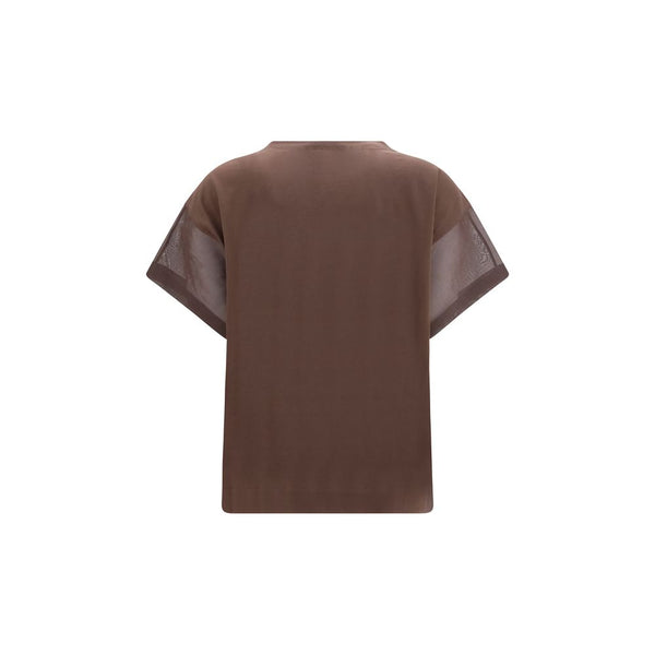 Brunello Cucinelli Brown Cotton T-Shirt