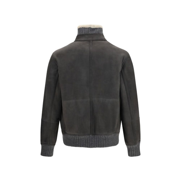 Brunello Cucinelli Gray Wool Oves Aries Full-Length Jacket