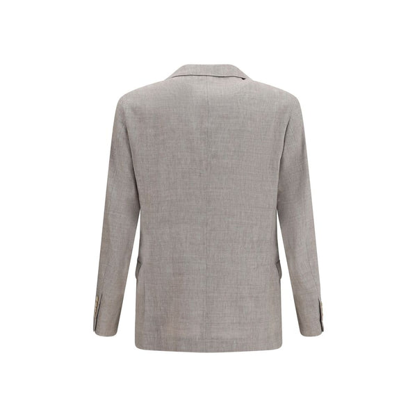 Brunello Cucinelli Beige Linen Full-Length Jacket