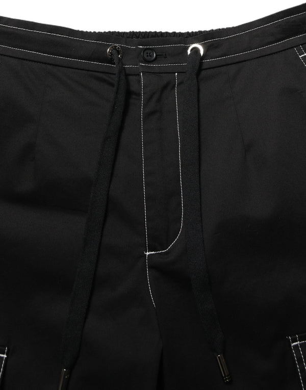 Dolce & Gabbana Black Vibe Cargo High Waist Straight Pants
