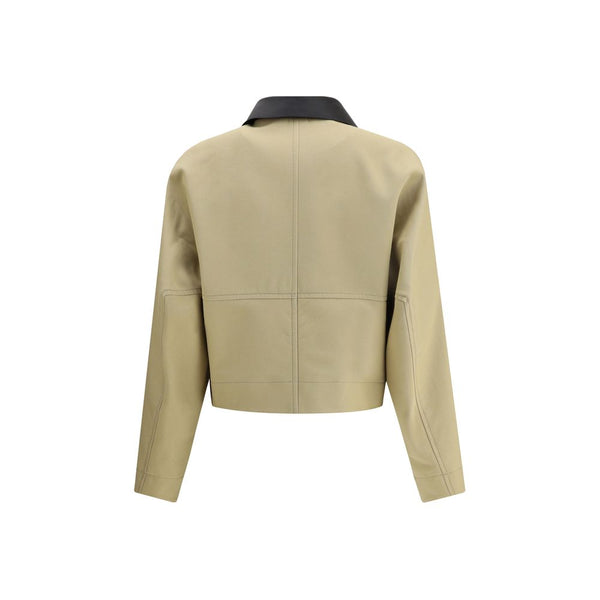 Givenchy Beige Cotton Leather Jacket
