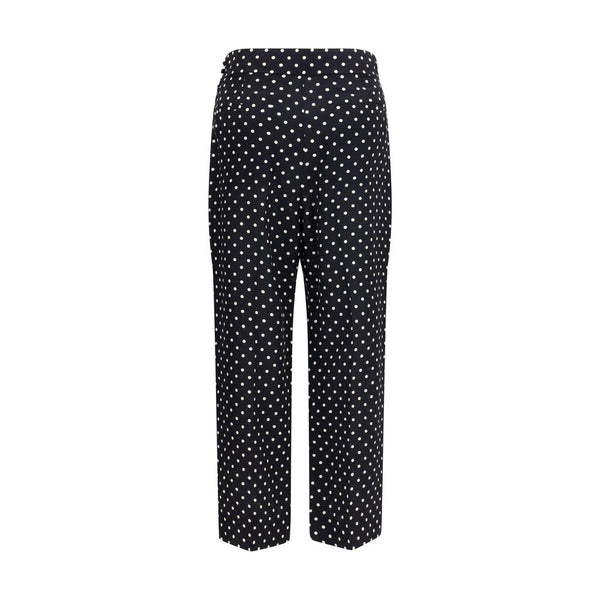 Valentino Garavani Black Silk Cropped Pants