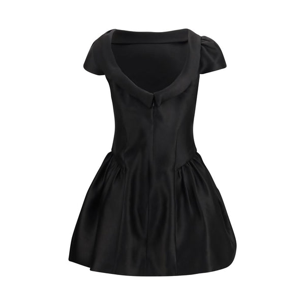 Self-Portrait Black Polyester Casual Dress