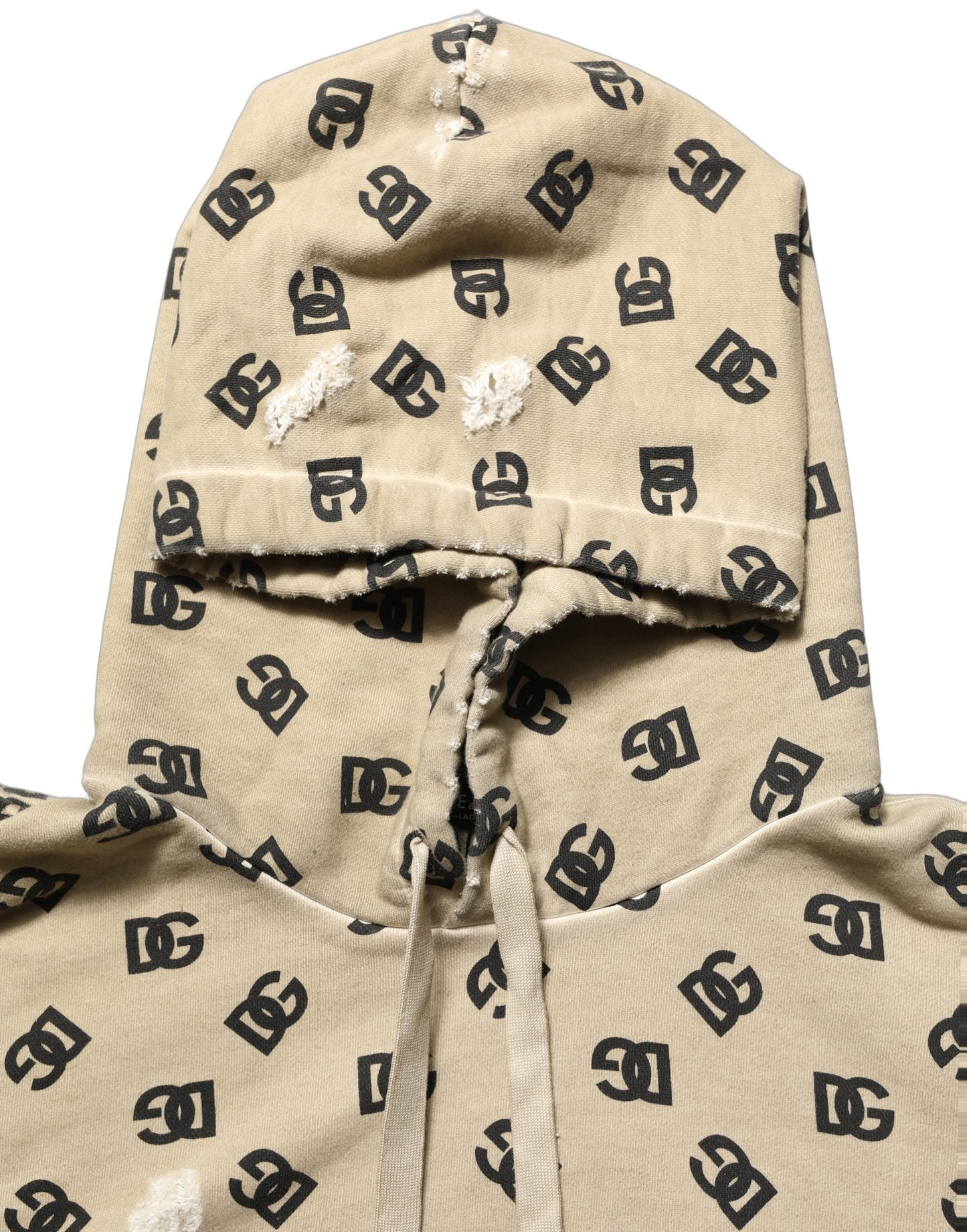 Dolce & Gabbana Brown Cotton Logo Hooded Sweatshirt Sweater