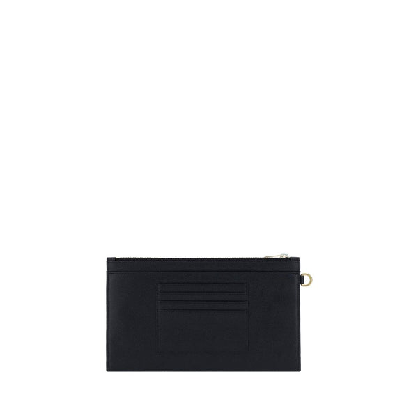 Saint Laurent Black Calf Leather Bos Taurus Clutch Bag