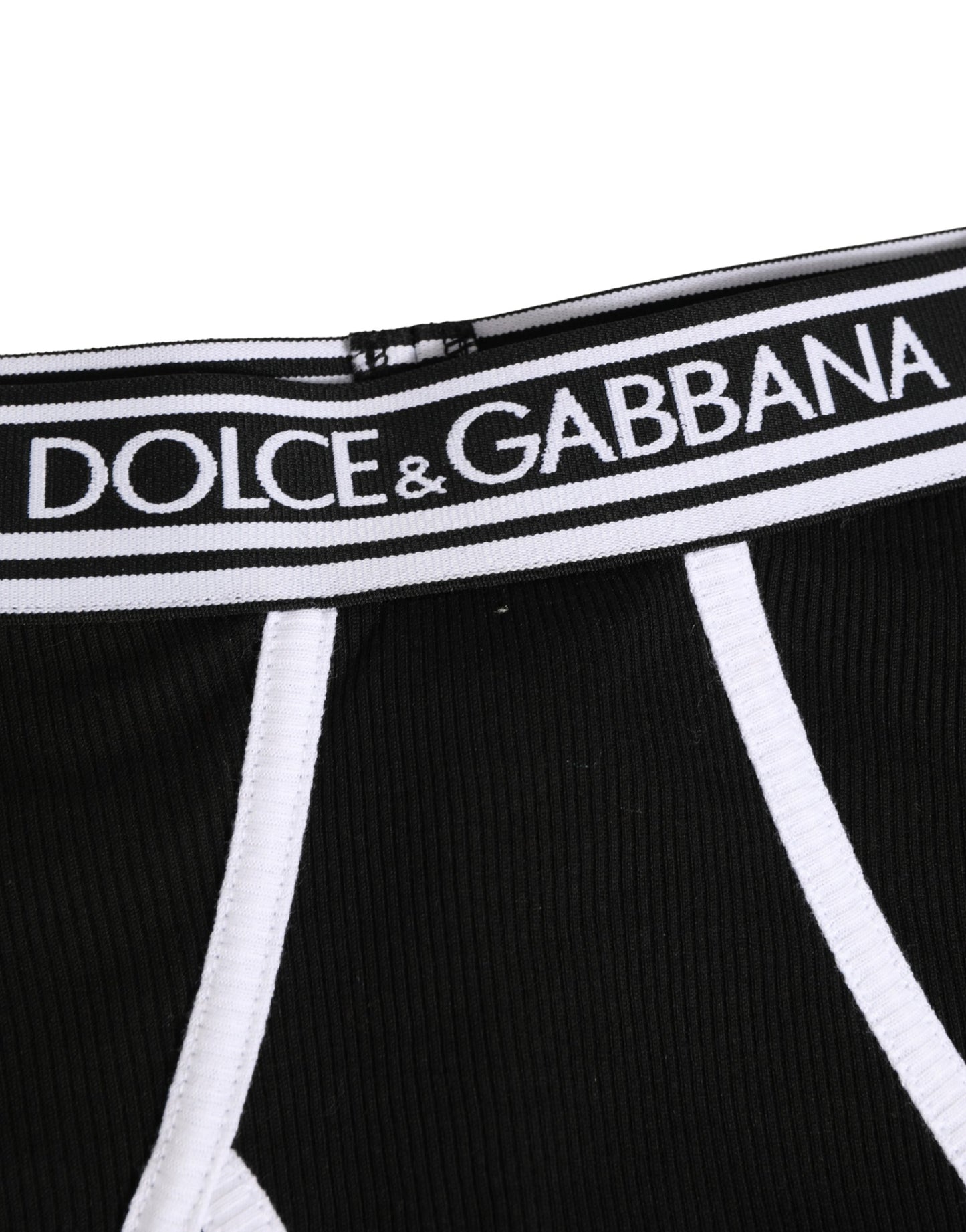 Dolce & Gabbana Black White Logo Waistband Coulotte Panty Underwear
