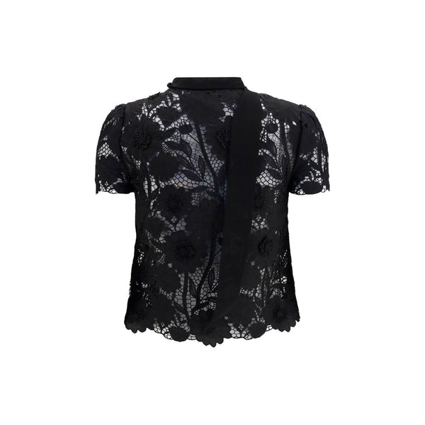Self-Portrait Black Polyester Blouse