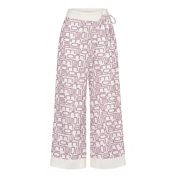 Malo Purple Silk Women Pants