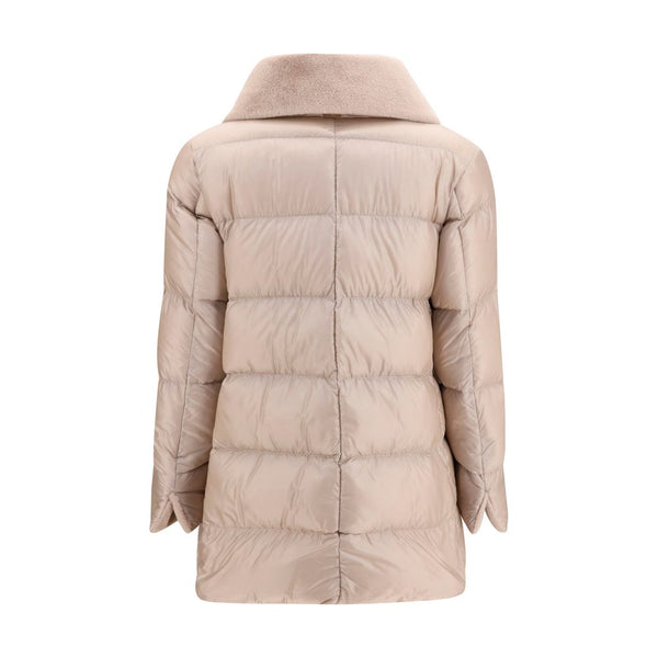 Herno Beige Goose Down Full-Length Jacket