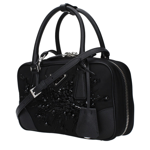 Prada Black Fabric Handbag