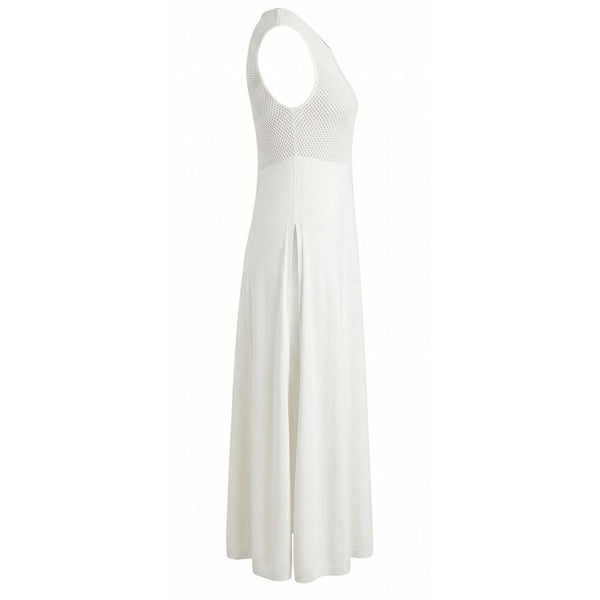 Malo White Silk Women Dress