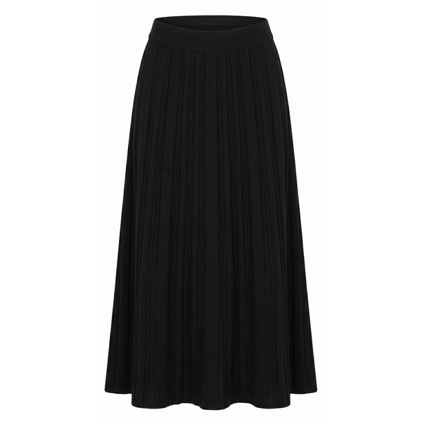 Malo Black Cotton Women Skirt