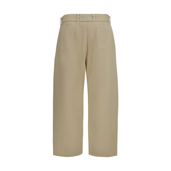 Magda Butrym Beige Cotton Casual Pants