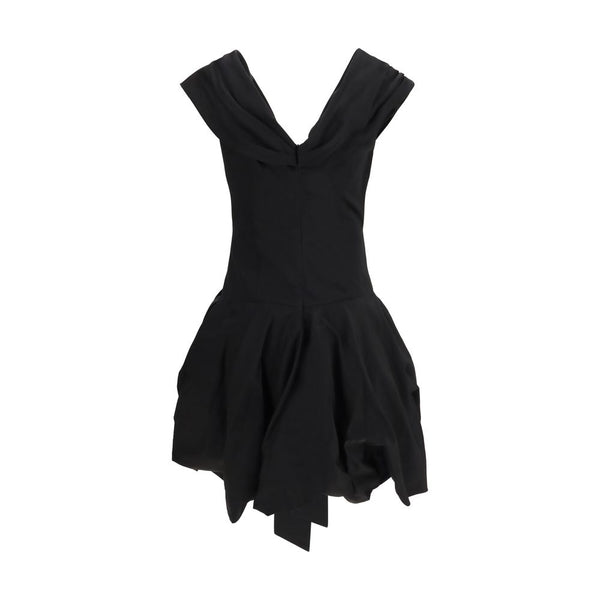Magda Butrym Black Cotton Cocktail Dress