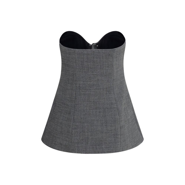 Magda Butrym Gray Wool Oves Aries Corset
