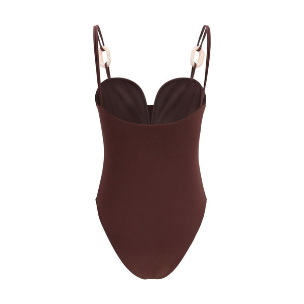 Magda Butrym Bordeaux Nylon One-Piece Swimsuit