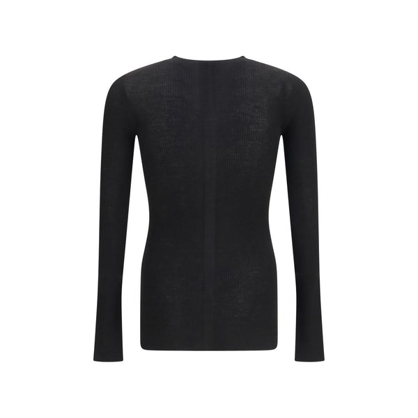 Rick Owens Black Wool Oves Aries Sweatshirt