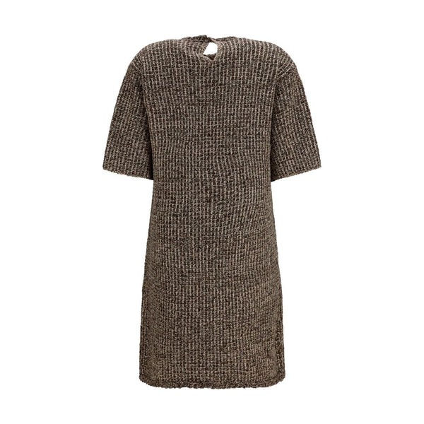Fabiana Filippi Brown Wool Oves Aries Casual Dress