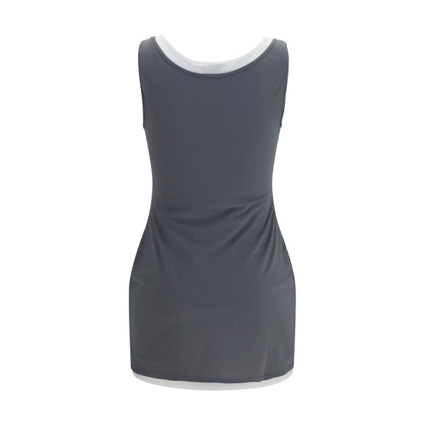 Miu Miu Gray Recycled Polyamide Casual Dress