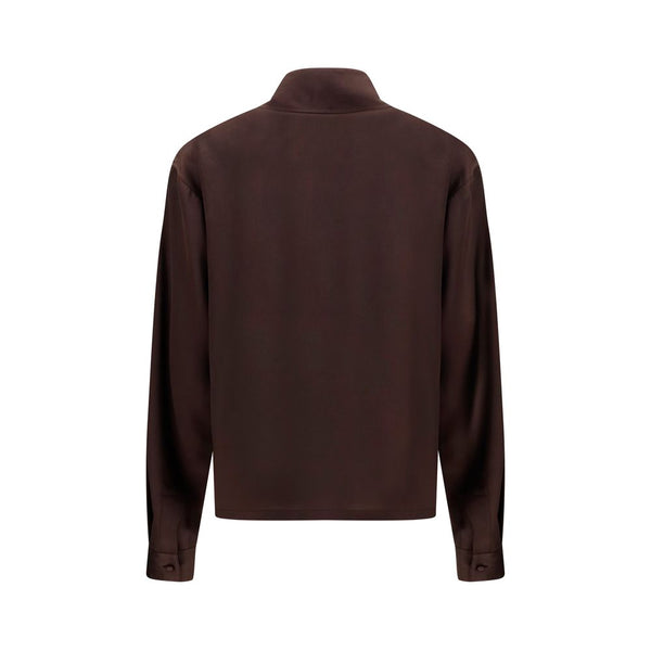 Tom Ford Brown Silk Dress Shirt