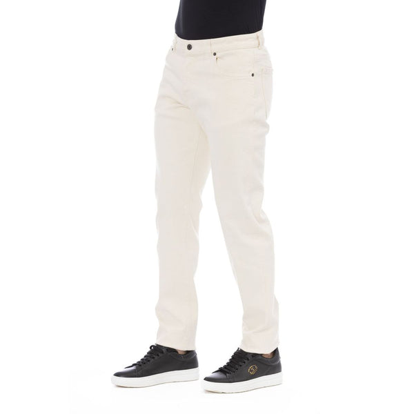 Peserico Bianco Cotton Men Pant