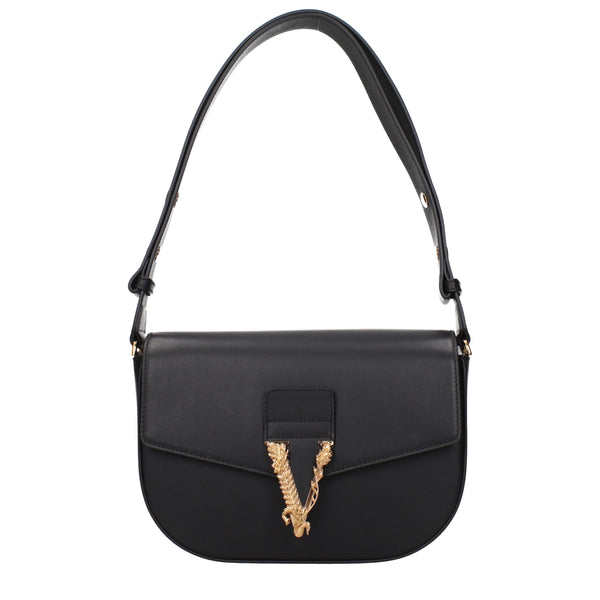 Versace Black Leather Crossbody Bag