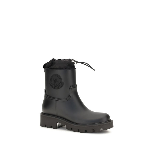 Moncler Black Pvc Rain Boots
