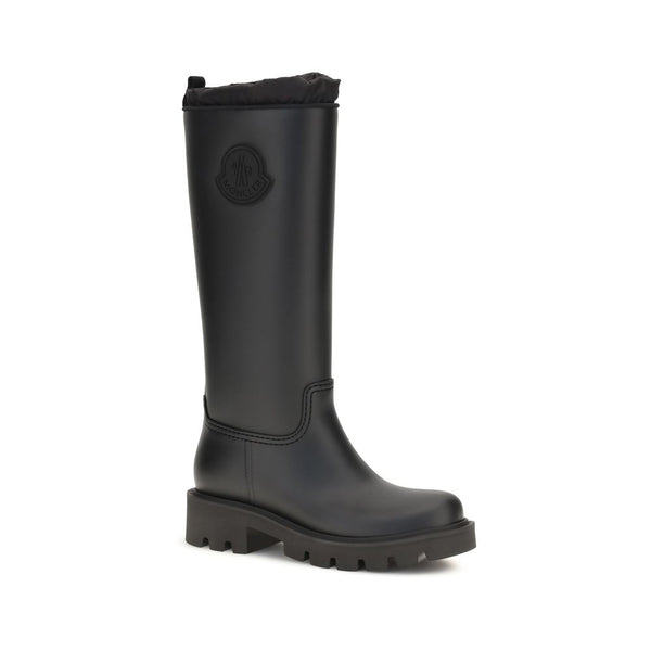 Moncler Black Pvc Rain Boots