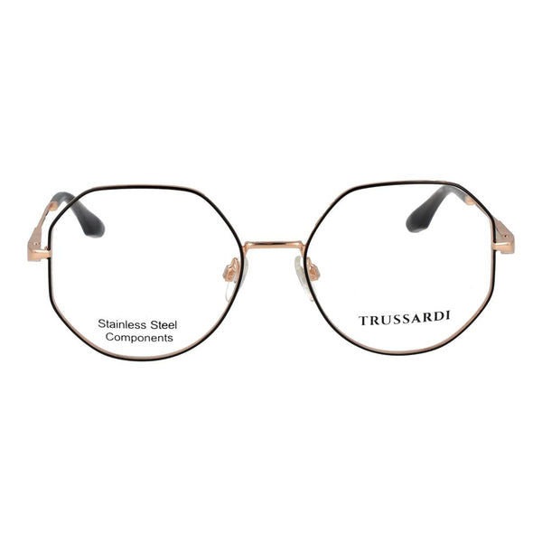 Trussardi Black Stainless Steel Glasses (Frames)