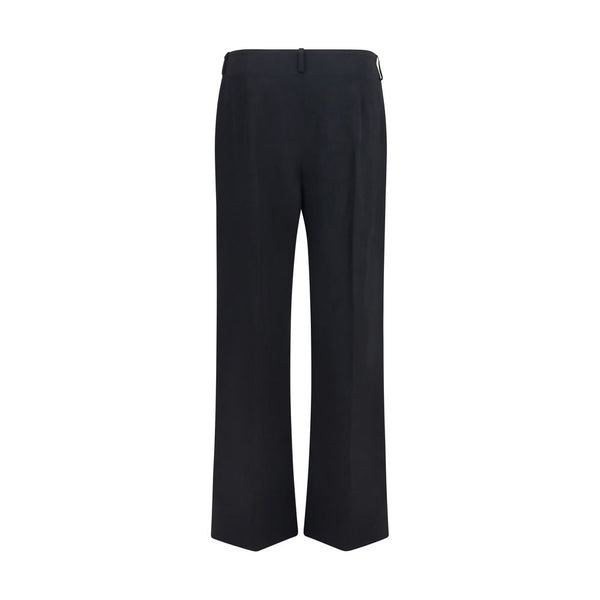 Khaite Black Polyester Casual Pants