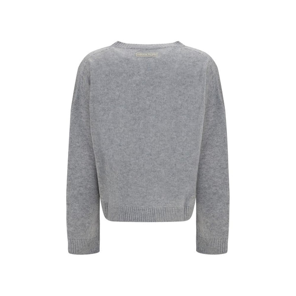 Fabiana Filippi Gray Cashmere Sweatshirt