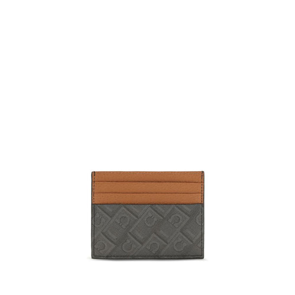 Ferragamo Brown Calf Leather Bos Taurus Wallet