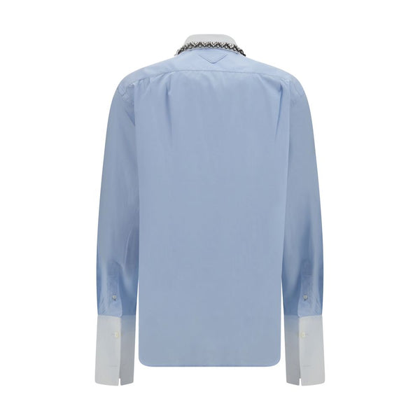 Prada Blue Cotton Dress Shirt