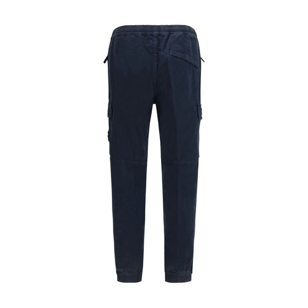 Stone Island Blue Cotton Cargo Pants