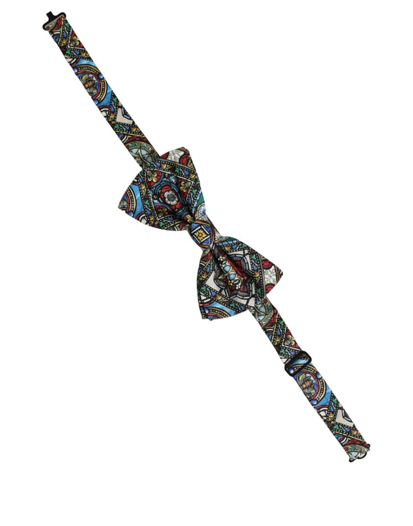 Dolce & Gabbana Men Multicolor Sicilian Adjustable Neck Papillon Bow Tie