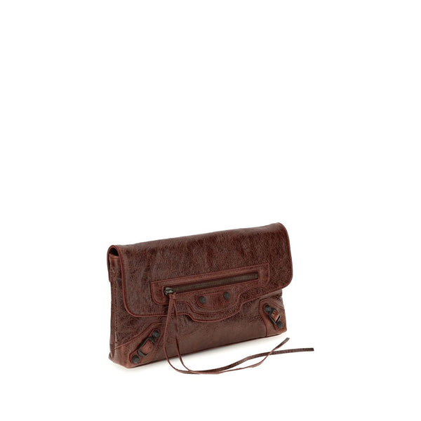 Balenciaga Bordeaux Lamb Ovis Aries Clutch Bag