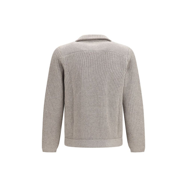 Brunello Cucinelli Gray Cashmere Cardigan