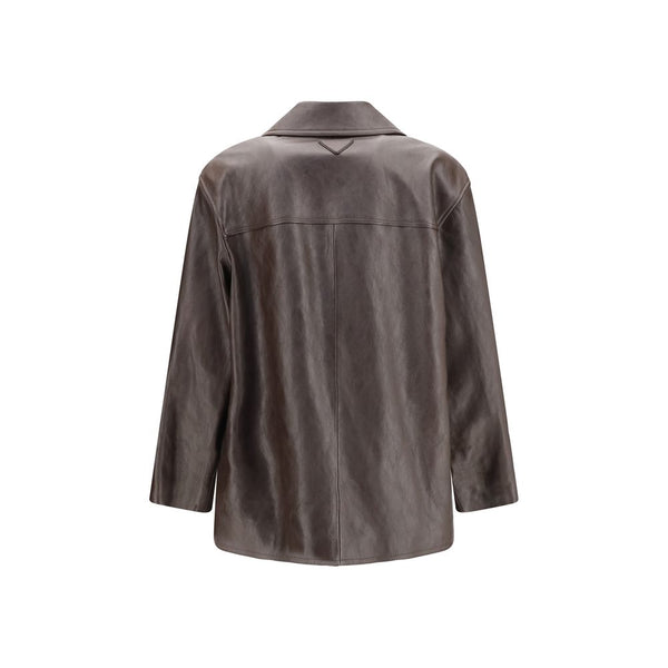 Saint Laurent Black Wool Oves Aries Leather Jacket