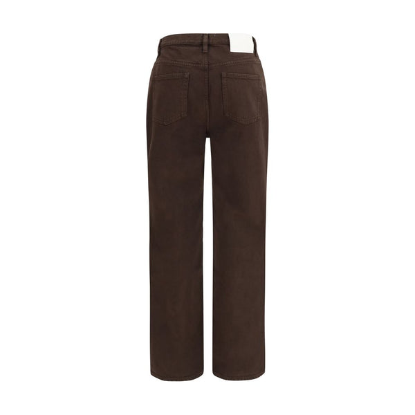 Loulou De Saison Brown Cotton Straight-Leg Jeans
