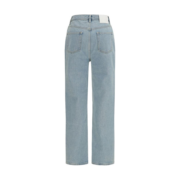 Loulou De Saison Blue Cotton Straight-Leg Jeans