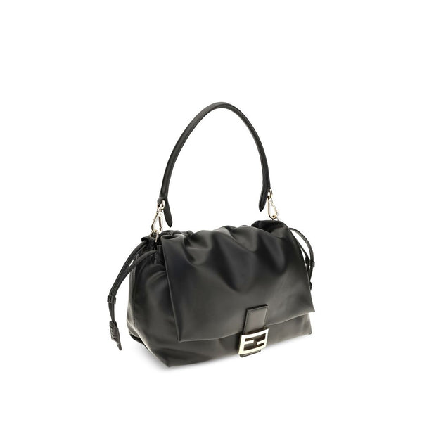 Fendi Black Calf Leather Bos Taurus Shoulder Bag