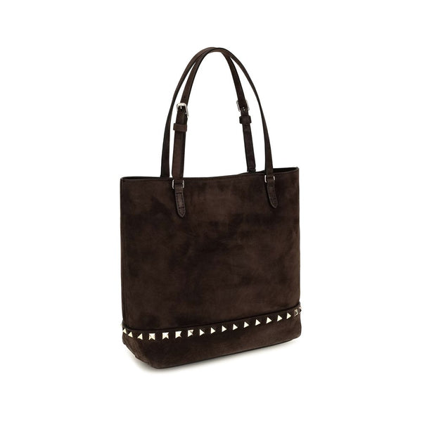 Valentino Garavani Brown Calf Leather Bos Taurus Shoulder Bag