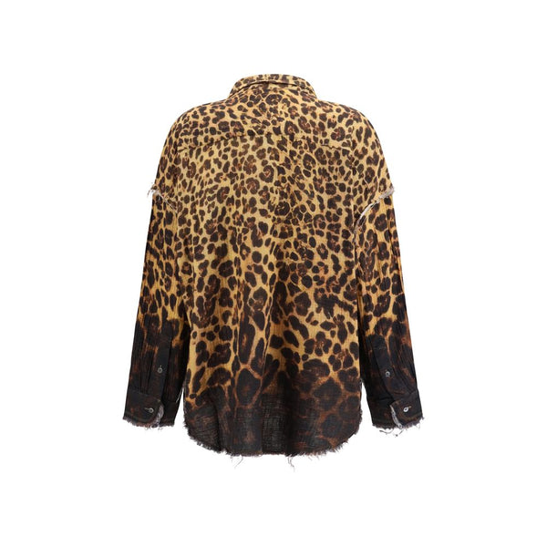 R13 Brown Denim Shirt